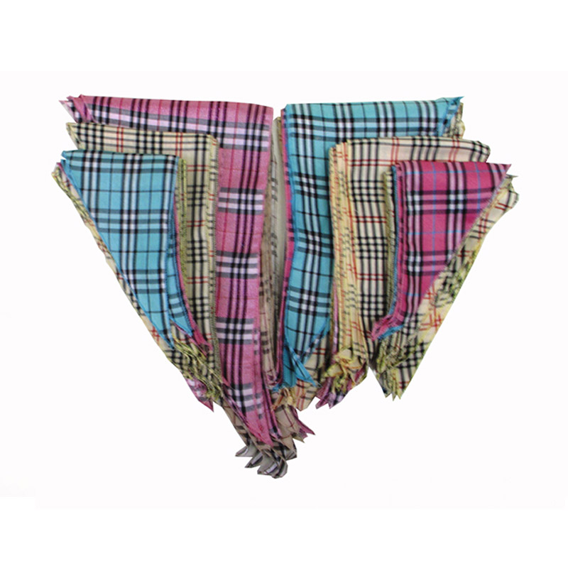 SAC DE 72 FOULARDS/BANDANAS QUADRILLÉS POUR CHIENS, BAG OF 72 PLAID BANDANA/SCARF FOR DOGS