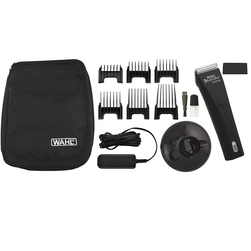 TONDEUSE À BATTERIE AU LITHIUM RECHARGEABLE WAHL BRAVURA -ACCESSOIRES, LITHIUM BATTERY RECHARGEABLE WAHL BRAVURA CLIPPER -ACCESSORIES