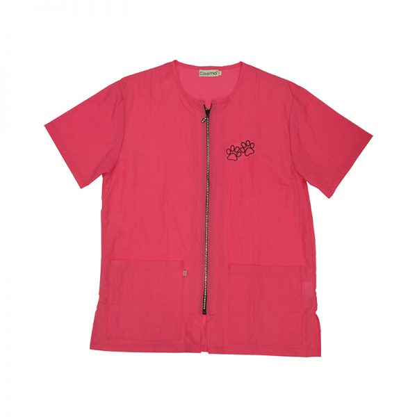 SARRAU DE TOILETTAGE COZMO COUPE AMPLE -ROSE, LOOSE FIT COZMO GROOMING SMOCK -PINK