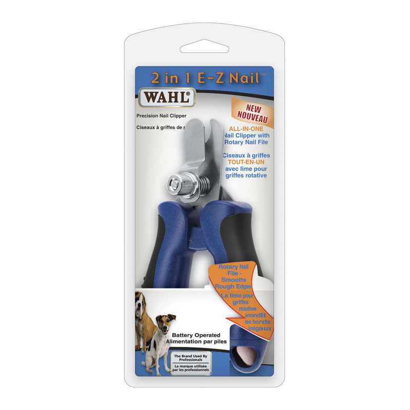 COUPE-GRIFFE 2 EN 1 WAHL E-Z NAIL POUR CHIEN, 2 IN 1 WAHL E-Z NAIL DOG NAIL CLIPPER