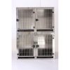GRANDE CAGE EN ACIER INOXYDABLE POUR SYSTÈME MURAL MODULAIRE -CAGES UNE PAR DESSUS L'AUTRE, LARGE STAINLESS STEEL CAGE FOR WALL-MOUNTED MODULAR SYSTEM -DOUBLE HEIGHT