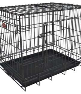43x28x31 FOLDING CAGE, 2 DOORS W/DIVIDER