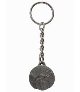 BICHON FRISE PEWTER KEYCHAIN