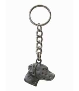 DALMATIAN PEWTER KEYCHAIN